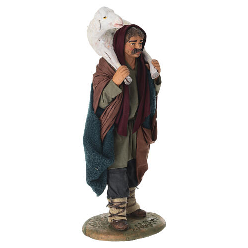 Estatua hombre con oveja a cuestas 23 cm belén napolitano 2