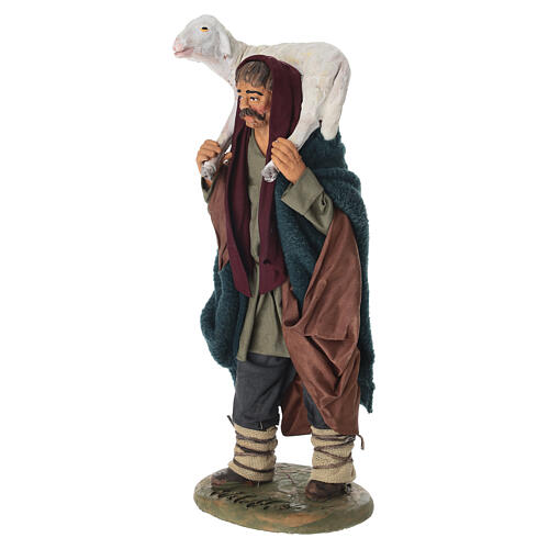 Estatua hombre con oveja a cuestas 23 cm belén napolitano 3