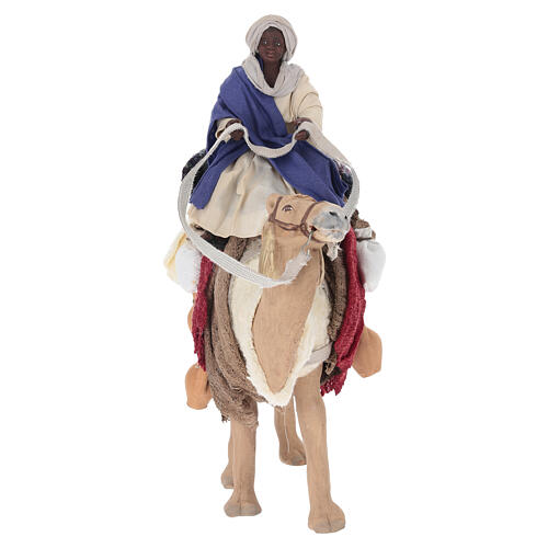 Kamelreiter mit beweglichem Kamel im neapolitanischen Stil, Höhe 25 cm 2