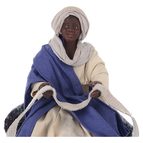 Kamelreiter mit beweglichem Kamel im neapolitanischen Stil, Höhe 25 cm 3