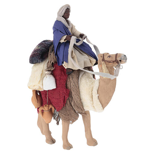 Kamelreiter mit beweglichem Kamel im neapolitanischen Stil, Höhe 25 cm 5