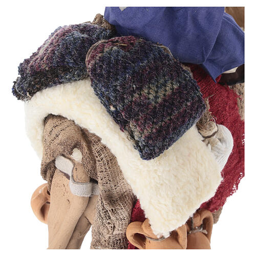 Kamelreiter mit beweglichem Kamel im neapolitanischen Stil, Höhe 25 cm 7