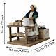 Woman sifting flour, animated character for 16-18 cm Neapolitan Nativity Scene s2