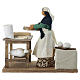 Femme qui tamise la farine mouvement crèche napolitaine 16-18 cm s4
