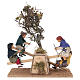 Schaukel mit Kindern, bewegte Krippenszene 28 × 17,3 × 25 cm, neapolitanische Krippe s1