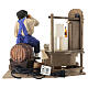 Venditore di vino su botte in movimento presepe napoletano 30 cm s9