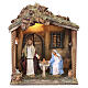 Natividad con cabaña 60x50x40 cm movimiento belén napolitano 30 cm s1