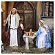 Natividad con cabaña 60x50x40 cm movimiento belén napolitano 30 cm s2