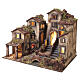 Borgo illuminato con forno presepe napoletano 14 cm 65x80x60 cm s4