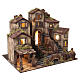 Borgo illuminato con forno presepe napoletano 14 cm 65x80x60 cm s7