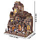 Borgo con luci presepe Napoli 14 cm 110x90x70 cm  s3