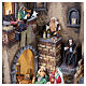 Borgo con luci presepe Napoli 14 cm 110x90x70 cm  s4
