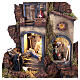 Borgo con luci presepe Napoli 14 cm 110x90x70 cm  s5
