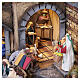 Borgo con luci presepe Napoli 14 cm 110x90x70 cm  s6