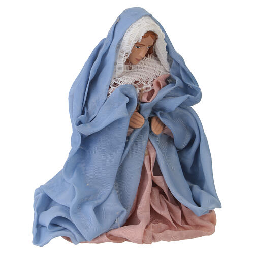 Terracotta Our Lady for 10-12 cm Neapolitan Nativity Scene 3