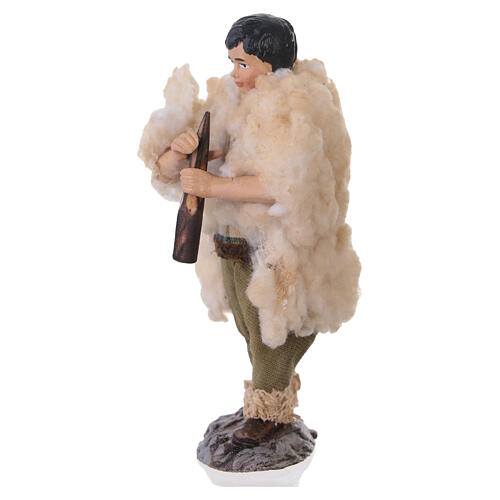 Terracotta bagpiper with ciaramella for 12 cm Neapolitan Nativity Scene 2