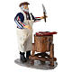 Butcher figurine, terracotta and fabric, for 12 cm Neapolitan Nativity Scene s3