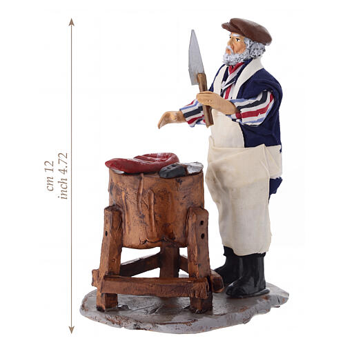 Macellaio in terracotta presepe napoletano 12 cm 2