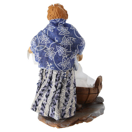 Lavandaia in terracotta presepe napoletano 12 cm 4