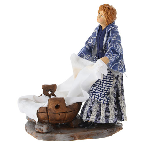 Lavadeira em terracota para presépio napolitano de 12 cm 3