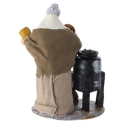 Vendeuse de châtaignes en terre cuite 12 cm crèche napolitaine 4