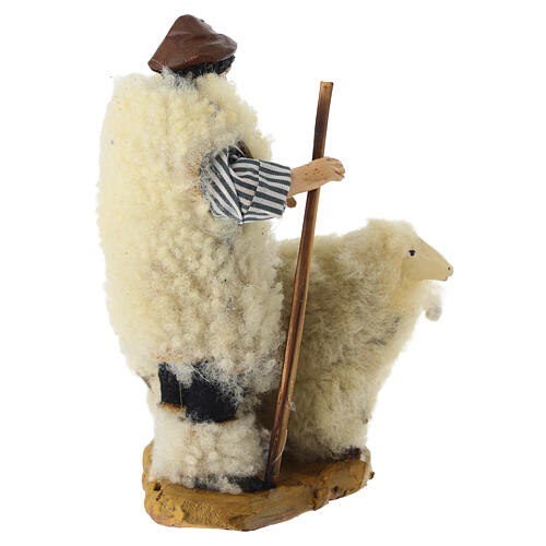 Berger avec mouton 12 cm crèche napolitaine en terre cuite 4