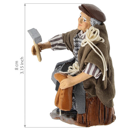 Cordonnier en terre cuite pour crèche napolitaine 12 cm 2