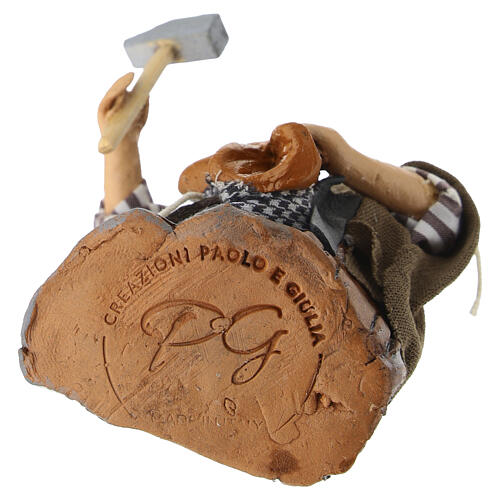 Cordonnier en terre cuite pour crèche napolitaine 12 cm 5