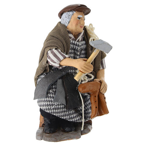 Sapateiro para presépio napolitano 12 cm em terracota 3