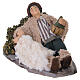 Benino le berger endormi terre cuite crèche napolitaine 12 cm s2