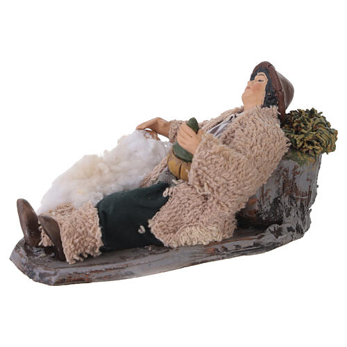 Benino, o pastor adormecido em terracota para presépio napolitano 12 cm 3