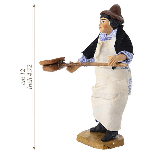 Pizzaïolo en terre cuite pour crèche napolitaine 12 cm 2