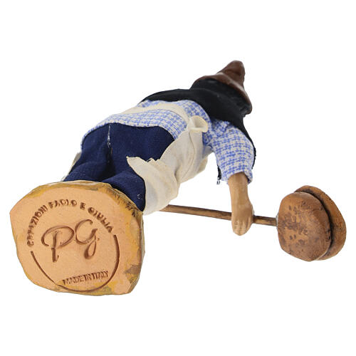 Pizzaiolo in terracotta presepe napoletano 12 cm 5
