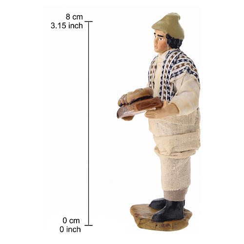Terracotta baker for 12 cm Neapolitan Nativity Scene 2