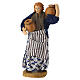 Pastorella con anfore in terracotta presepe napoletano 12 cm s1