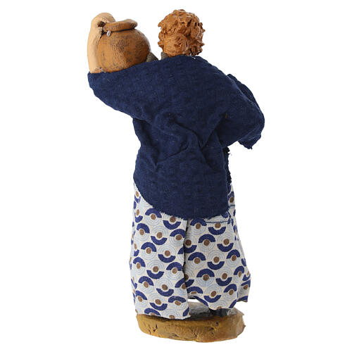 Pastorela com ânforas em terracota presépio napolitano 12 cm 4