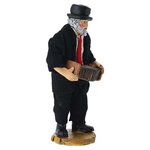 Musicien avec accordéon 12 cm crèche napolitaine en terre cuite 3