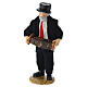 Músico com acordeão em terracota 12 cm presépio napolitano s1