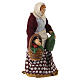 Shepherdess with basket and wine, terracotta, 12 cm Neapolitan Nativity Scene s3