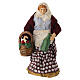 Pastorella in terracotta con cesto e vino presepe napoletano 12 cm s1