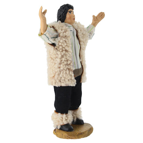 Pastore Meravigliato in terracotta presepe napoletano 12 cm 3