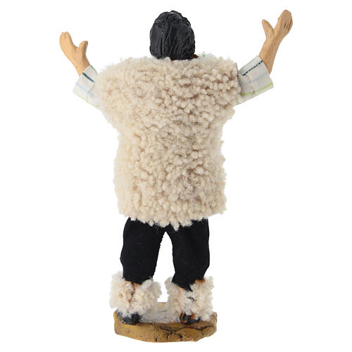 Pastore Meravigliato in terracotta presepe napoletano 12 cm 4