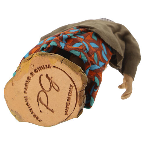 Woman with child, 12 cm Neapolitan Nativity Figurine in terracotta 5