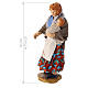 Woman with child, 12 cm Neapolitan Nativity Figurine in terracotta s2
