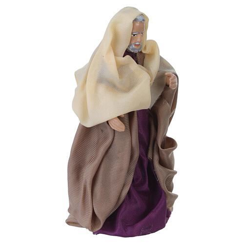 Saint Joseph, terracotta, 8-10 cm Neapolitan Nativity Scene 3