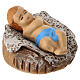 Jesus Child with cradle, terracotta figurine for 8 cm Neapolitan Nativity Scene s4