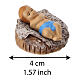 Gesù Bambino con culla in terracotta presepe napoletano 8 cm s2