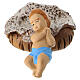 Gesù Bambino con culla in terracotta presepe napoletano 8 cm s3