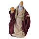 Standing white Wise King, terracotta, Neapolitan Nativity Scene, 8-10 cm s1