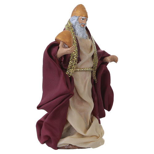 Re Magio bianco in piedi terracotta Presepe napoletano 8-10 cm 3